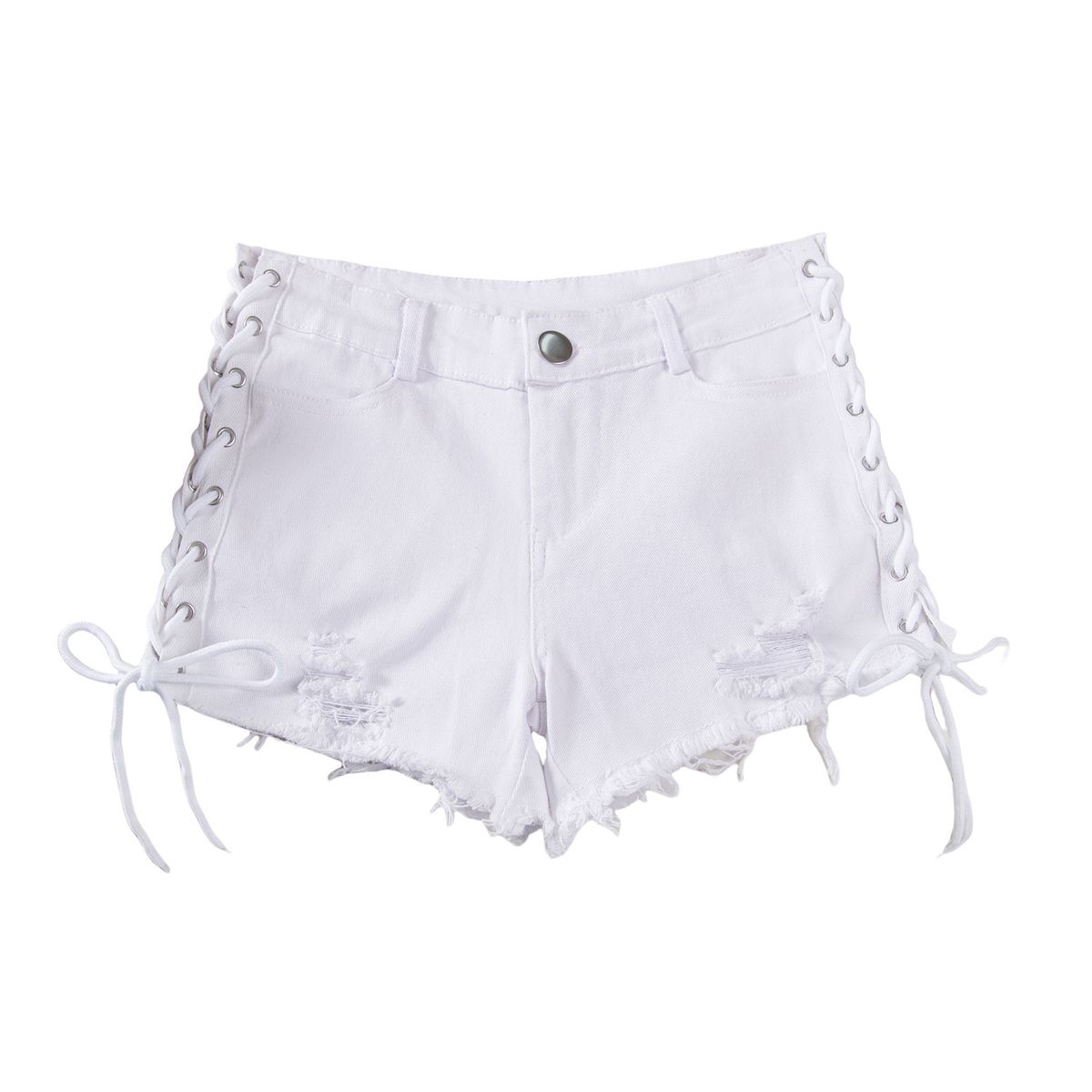 K New Denim Shorts, Ultra Short, Nightclub Women's Clothing, Sexy, High Waisted, Perforated_mkmklike.com