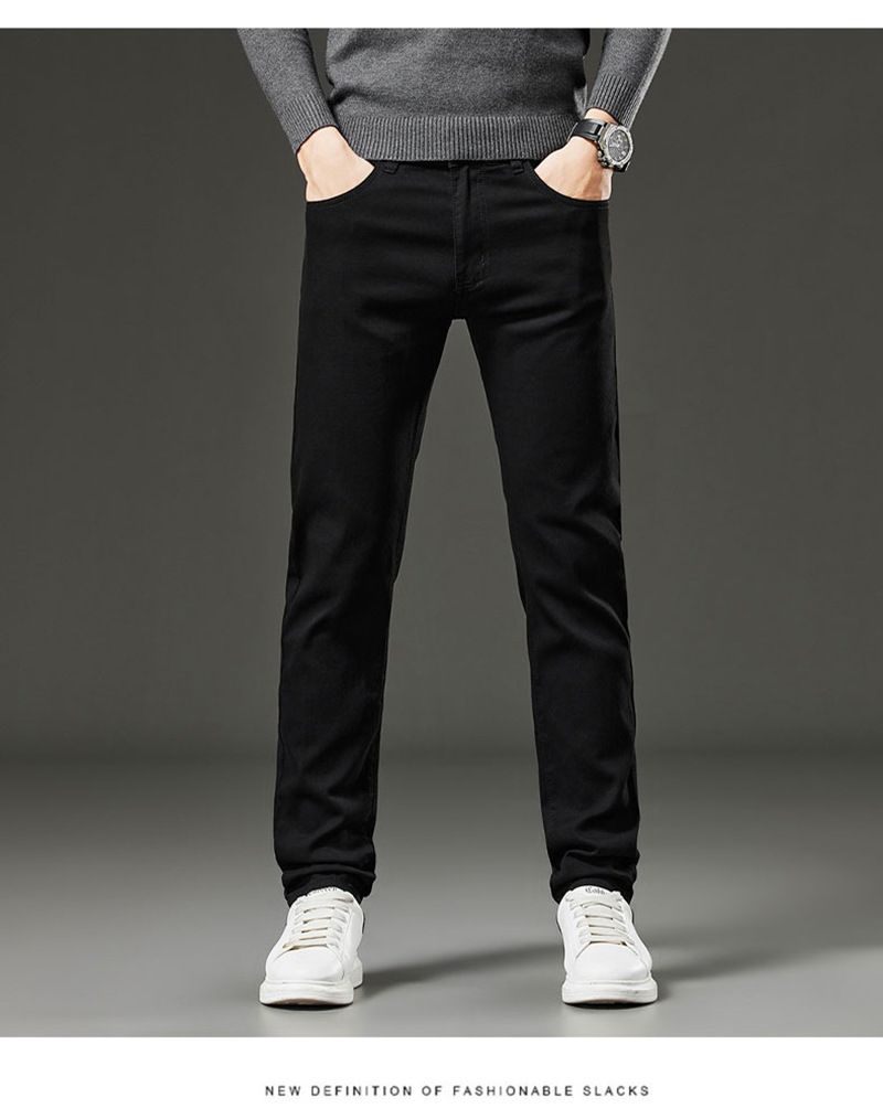 Men's Summer Thin Stretch Slim Straight Leg Jeans Classic Fit Denim Pants_mkmklike.com