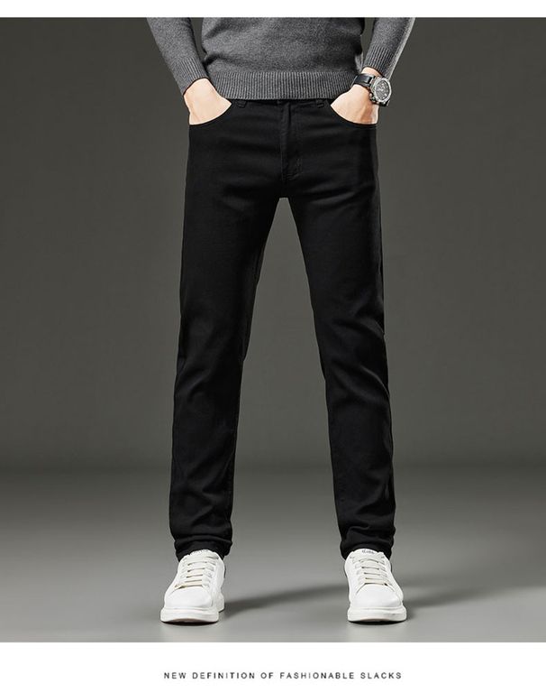 Men's Summer Thin Stretch Slim Straight Leg Jeans Classic Fit Denim Pants_mkmklike.com