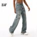 EF JEANS | 2024 New Product, American Trendy Cool, Hole-worn Design Sense, Old Jeans Are Slightly Versatile_mkmklike.com