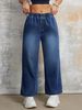 Vintage High Waist Wide Leg Jeans For Women – Washed Denim Pants (90% Cotton, Relaxed Fit, Distressed Look, Streetwear Style)_mkmklike.com