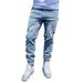 Men's Clothing Light Luxury Trendy Loose Fitting Jogger Jeans Elastic Waistband Pants Autumn Winter Hot Selling_mkmklike.com