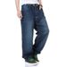 Pulse Spring And Autumn New Regular Jeans For Men Plus Size Loose Fit Long Extra Large Straight Leg Mid-Waist Pants_mkmklike.com