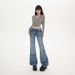Wholesale American Retro Hot Girl Low-waist Flared Jeans, Slim-fit, Versatile, Slightly Stretchy, Autumn And Winter_mkmklike.com