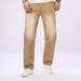 Men's Tan Straight Leg Jeans Street Style Casual Versatile Trousers For All Seasons_mkmklike.com