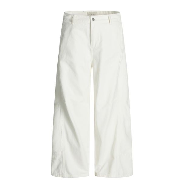 Punk Versatile Washed Denim Wide-Leg Men's Loose Pleated Design Pocket Casual Straight-Leg Pants High Street Fashion_mkmklike.com