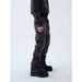 UnisexStyle Distressed Washed Black And Gray Jeans Vintage Flared Loose Fitting Frayed Hem Denim_mkmklike.com
