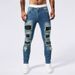 Men's Clothing Elastic Tight Ripped Men's Slim Fit Skinny Jeans Men's Casual Jeans_mkmklike.com