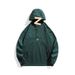 American Style Trendy Brand Hooded Autumn Winter Men's Sweatshirt Windbreaker Outdoor Windproof New Half-Zip Pullover_mkmklike.com