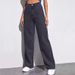 Korean Chic Autumn And Winter Niche Style High-waisted Buttoned Versatile Slimming Frayed Wide-leg Pants Straight-leg_mkmklike.com