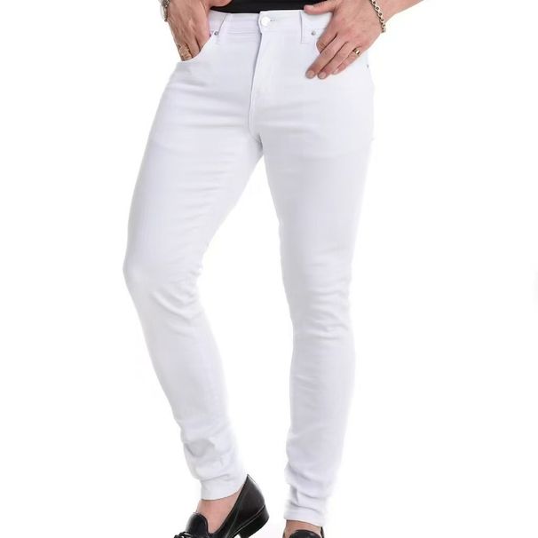 Men's Slim Fit mid Rise Stretch Denim Jeans Trendy Black Straight Leg Casual Pants for Streetwear And Daily Wear_mkmklike.com