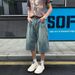 American Retro Straight-leg Large-pocket Cropped Jeans With Curved Patchwork, Trendy Brand, Cool And Loose Wide-leg_mkmklike.com