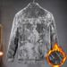 Winter New Snow Fox Fluff Denim Jacket Men's Trendy Brand Fattened Plus Size Warm Fleece Jacket Men's Fat_mkmklike.com