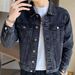 Spring And Autumn Hong Kong Style Denim Jacket Men's Loose Ruffian Handsome Splicing On Clothes Trend Korean Version Ins Casual Jacket_mkmklike.com