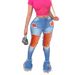 Women's Clothing Washed Distressed Fringe Jeans Flared Pants Slim Fit Casual Long Denim Handmade_mkmklike.com