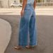 Women's High Waist Straight Leg Jeans - Stretchy Wide Fit Denim Pants With Vintage Wash, Slimming & Comfortable, Sizes S-XXL_mkmklike.com