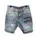Men's Blue Slim Fit Ripped Denim Shorts Trendy Zipper Patchwork New Summer Style Five Point Pants_mkmklike.com