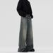 Men's Retro Vintage Wide Leg Jeans Loose Casual Straight Pants Cleanfit Archer0603_mkmklike.com