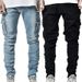 Men's Cargo Brand Slim Fit Skinny Jeans Korean Style Trendy Personality Jogger Ins Tight Pocket Pants_mkmklike.com