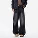 American Retro Washed Old Jeans Men's Deconstruction Design Wide Legs Loose Straight Casual Versatile Trousers_mkmklike.com