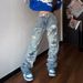 Men's Clothing Men's & Women's Distressed High-Waisted Straight Leg Jeans – Ripped Denim Pants With Streetwear Style, Comfort Fit (Blue, S-3XL)_mkmklike.com