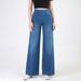 High-waisted Stretchy Washed Knit Jeans, Wide-leg Loose Straight Pants, Versatile Casual Women's Trousers, 2026 Autumn_mkmklike.com