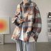 Style For Men, Spring And Autumn, Japanese Lazy Style, High-End Thickened Woolen Plaid Shirt Jacket_mkmklike.com