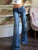 Women’s Clothing Retro Hot Girl Bell Bottom Pants Slim Fit Stretch Jeans Women's Trousers_mkmklike.com