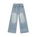 Men's Clothing Summer New Arrivals Washed Crease Design Distressed Light Blue Jeans_mkmklike.com