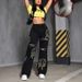 Unisex Hip-Hop Embroidered Jeans – Oversized Straight-Leg Denim Pants With 3D Print – Streetwear Essentials_mkmklike.com