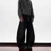 Men's & Women's Black Vintage Denim Wide-Leg Jeans – High Waist Button Fly Retro Workwear Pants With Distressed Wash_mkmklike.com