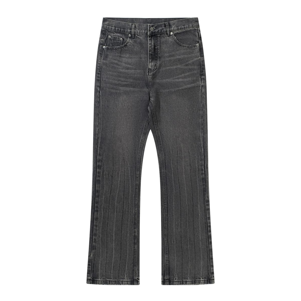 Men's Clothing Niche Washed Damaged Old Flared Denim Casual Trousers Flared Jeans With Holes_mkmklike.com