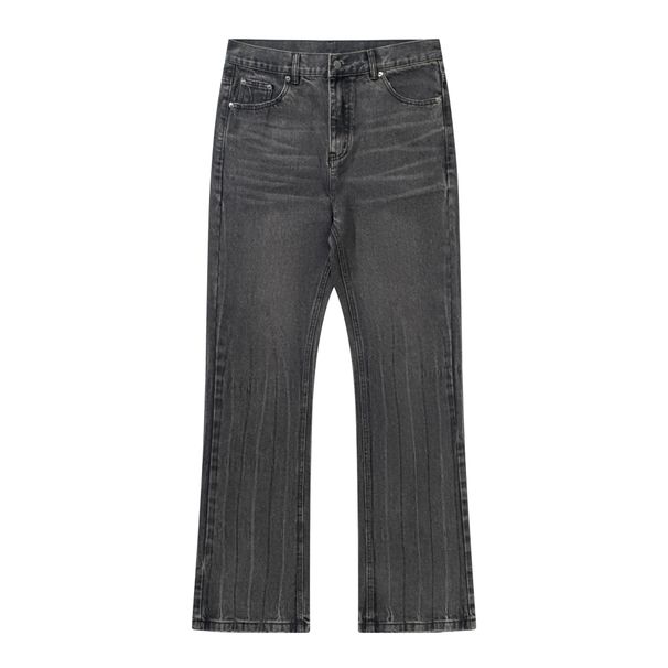 Men's Clothing Niche Washed Damaged Old Flared Denim Casual Trousers Flared Jeans With Holes_mkmklike.com