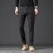 Vintage Washed Straight-Leg Jeans for Men Ice Blue Clean Fit Denim Pants Relaxed Trousers with Drapery Effect_mkmklike.com
