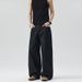 Men's LKTM American Style Washed Embroidered Twill Jeans Unisex Baggy Trendy Relaxed Straight Leg Midweight Polyester Trousers_mkmklike.com