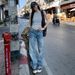 Women's Clothing Light Wash Straight Leg Jeans For Women – High Waist, Relaxed Fit, Stretchy Comfort (XS-XL, Classic Blue Shades)_mkmklike.com