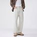 Men's Vintage Straight Leg Jeans – Relaxed Fit Washed Denim Pants In Beige (S-4xl) Versatile Styling_mkmklike.com
