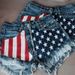 Women's Clothing Distressed Denim Shorts – Patriotic Star & Fringe Design (S-XXL)_mkmklike.com
