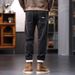 Autumn And Winter New Towel Bottom Warm Jeans Men's Drawstring Elastic Waist Jeans Men's Factory Direct Sales Large Size Men's Clothing_mkmklike.com