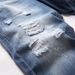 "Men's Ripped Denim Shorts – Korean Style Loose Fit, Summer Casual & Streetwear (Sizes 28-42, Blue/Black)"_mkmklike.com