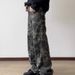 Men's Camo Cargo Jeans - Summer Loose Fit Retro Streetwear Pants With Straight Leg & Wide Hem_mkmklike.com