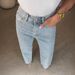 D8751 Foreign Trade European And American Women's Full Rhinestone Washed Jeans High Waist Straight Hot Girl Long_mkmklike.com