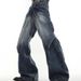 Men's Clothing Distressed Wide Leg Jeans - Streetwear High Waisted Relaxed Fit Denim Pants With Deconstructed Panels & Adjustable Flare Hem_mkmklike.com