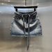 Large Size Retro Gradual Change Hot Diamond Denim Skirt Women's Summer Fat Mm High Waist Thin Hip Wrap A Word Short Skirt_mkmklike.com