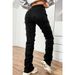 Layered Patchwork Denim Jeans For Women – High Waist Straight Leg, Vintage Washed & Distressed (Y2K Revival, Oversized Fit)_mkmklike.com