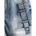 Men's Clothing Summer Thin Patchwork Denim Shorts Men's Japanese Design Loose Casual Mid Length Pants Trendy All Match 5 Point Pants_mkmklike.com