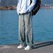 American Retro Jeans Men's Spring And Autumn Straight Loose Trendy Brand Wide Leg High Street Trend Casual Long Pants Men's Trend_mkmklike.com