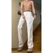 White Jeans Men's American Vibe Curved Knife Micro Flared Autumn New High Waist Slimming Straight Leg Versatile Pants_mkmklike.com