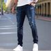 New European And American Style Cat Whiskers Denim Men's Cross-Border Ins Trend Black Slim High Waist Jeans Skinny Pants_mkmklike.com