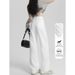 Women's White Slim Fit Straight Leg Jeans Loose Fit Flattering Drape Bestseller for Spring And Autumn_mkmklike.com